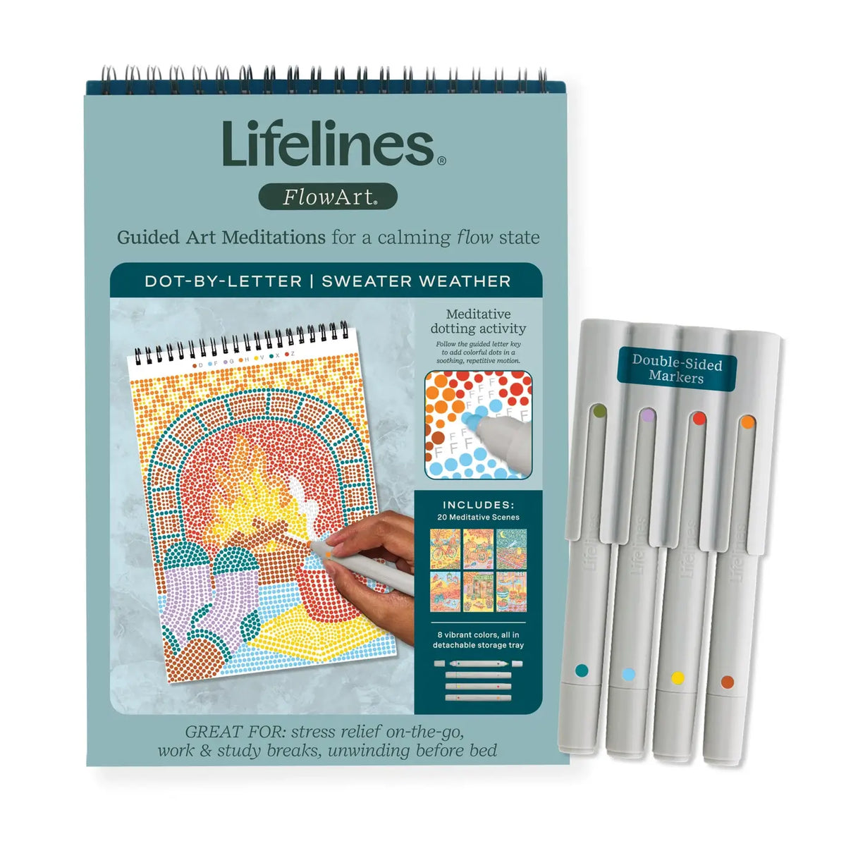The Lifelines FlowArt Dot-by-Letter Sweater Weather set.