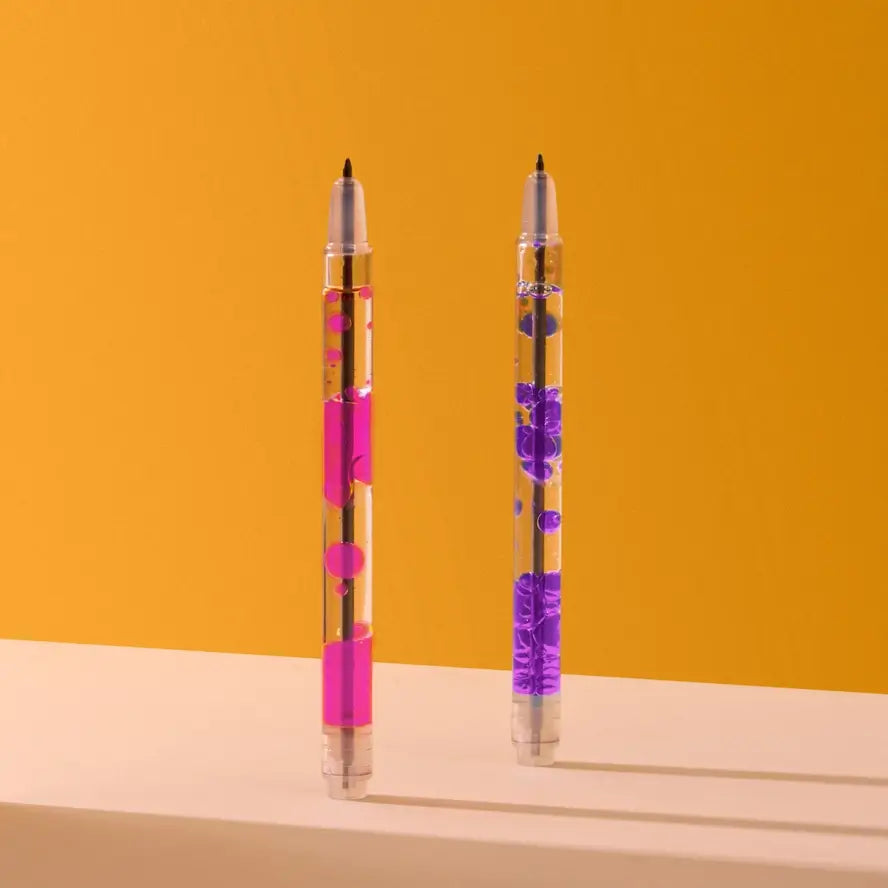 The colorful Lava flow on the Lifelines Scented Lava Gel Pens.