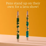 The Lava Pen Set stand up right.