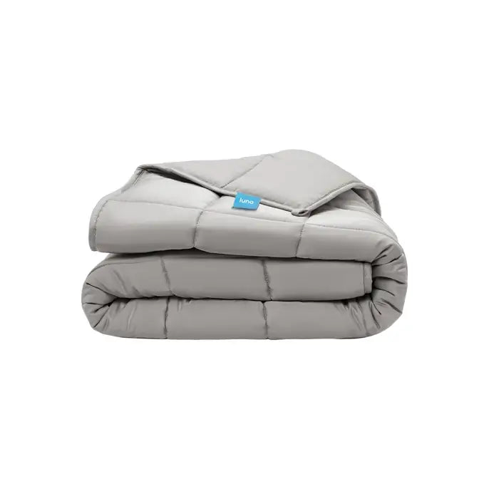 Light Grey 20 lb Luxe Bamboo Weighted Blanket, Queen.