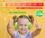 Lime Green Kids Hearing Protection Earmuffs.