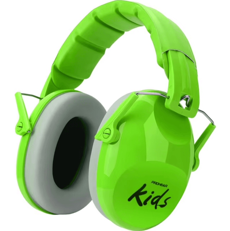 Lime Green Kids Hearing Protection Earmuffs.