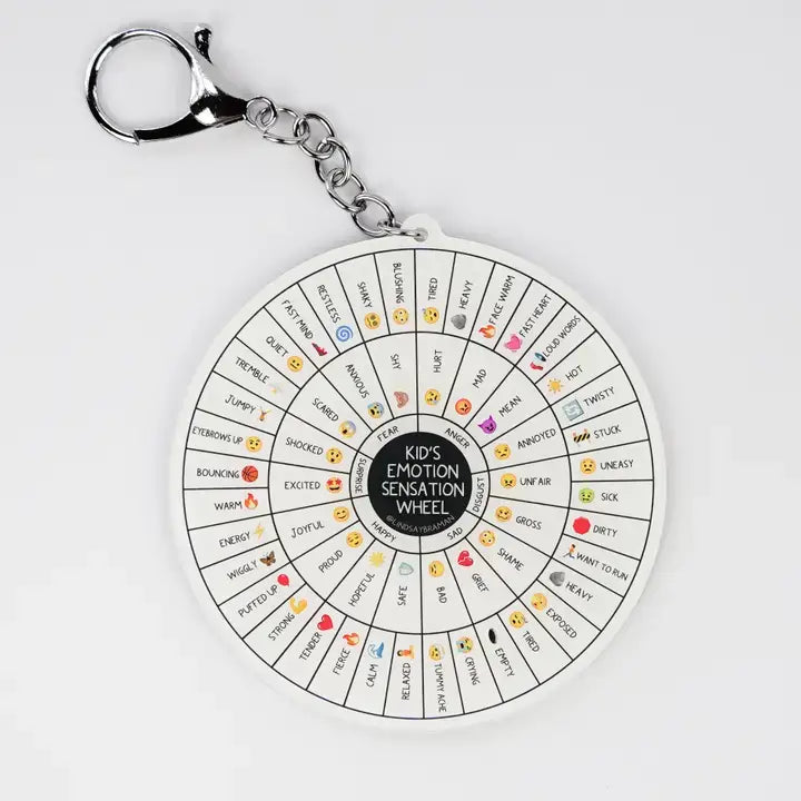 The Kid's Emotion Sensation Wheel Keychain.