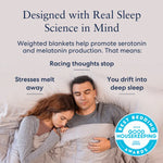 The Luna Wellness Weighted Blankets are designed with sleep science in mind.