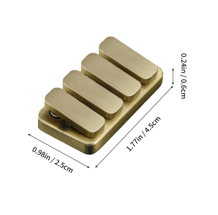 Dimensions for the Magnetic Metal Haptic Slider Fidget Clicker.