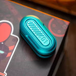 Mini Pod Magnetic Haptic Aluminum Fidget Slider - Blue.