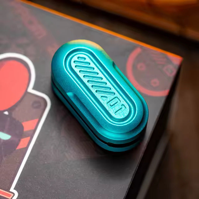 Mini Pod Magnetic Haptic Aluminum Fidget Slider - Blue.