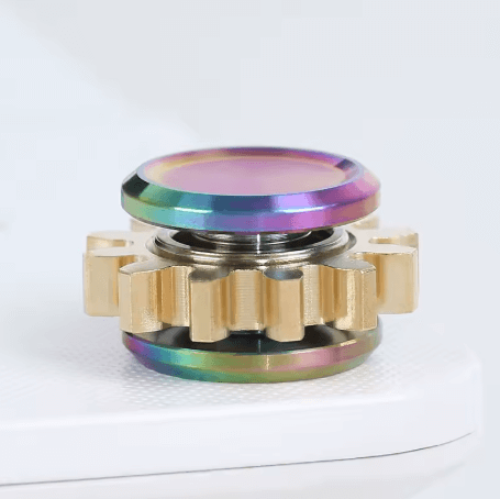 The side of the oil slick Mini Cog Fidget.