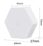 The dimensions for the Touch Control Modular Hexagon LED Light - 5 pk.