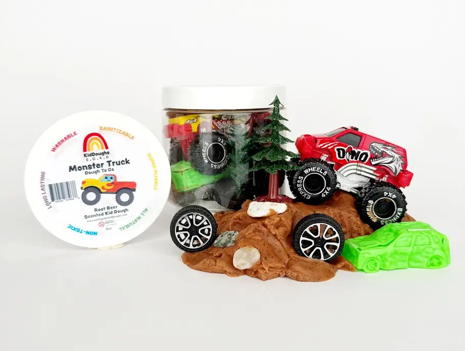 Monster Truck Root Beer Scented KidDough To Go Kit 8 oz