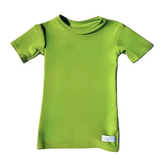 Moss Green Kozie 4-Way Nylon Classic Plain and Simple Compression Short Sleeve Shirt.