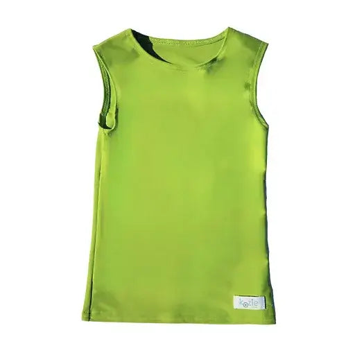 Moss Green Kozie 4-Way  Nylon Simply Sleeveless Sensory Compression Shirt.