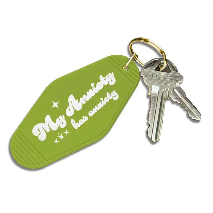 My Anxiety Has Anxiety - "Vintage" Motel Keychain