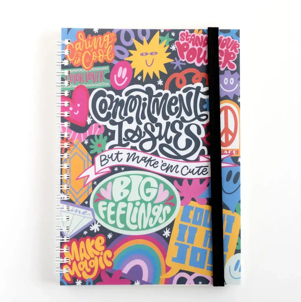 The front cover of Commitment Issues - Colorful Reusable Sticker Book.