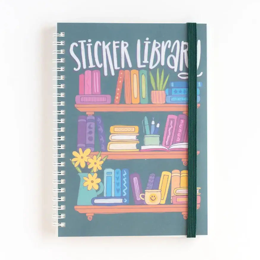 The cover if the Sticker Library - Colorful Reading Reusable Sticker Book.