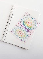 The inside of the Sticker Party Album.