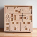 The Natural Wooden Architectural Building Blocks 21 Piece Set.