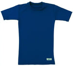 Navy Blue Kozie 4-Way Nylon Classic Plain and Simple Compression Short Sleeve Shirt.