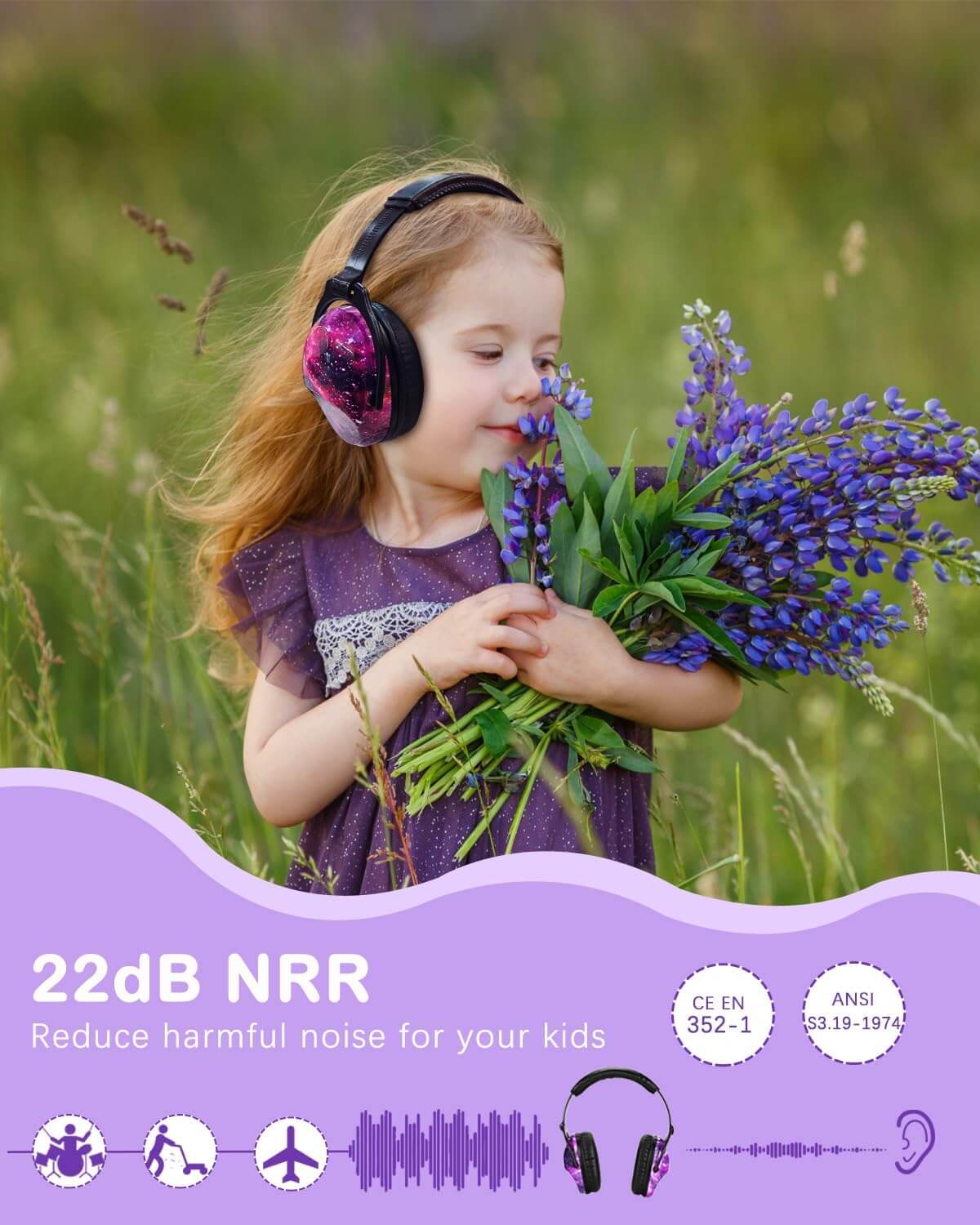 Nebula Adjustable Noise Reducing Earmuffs.