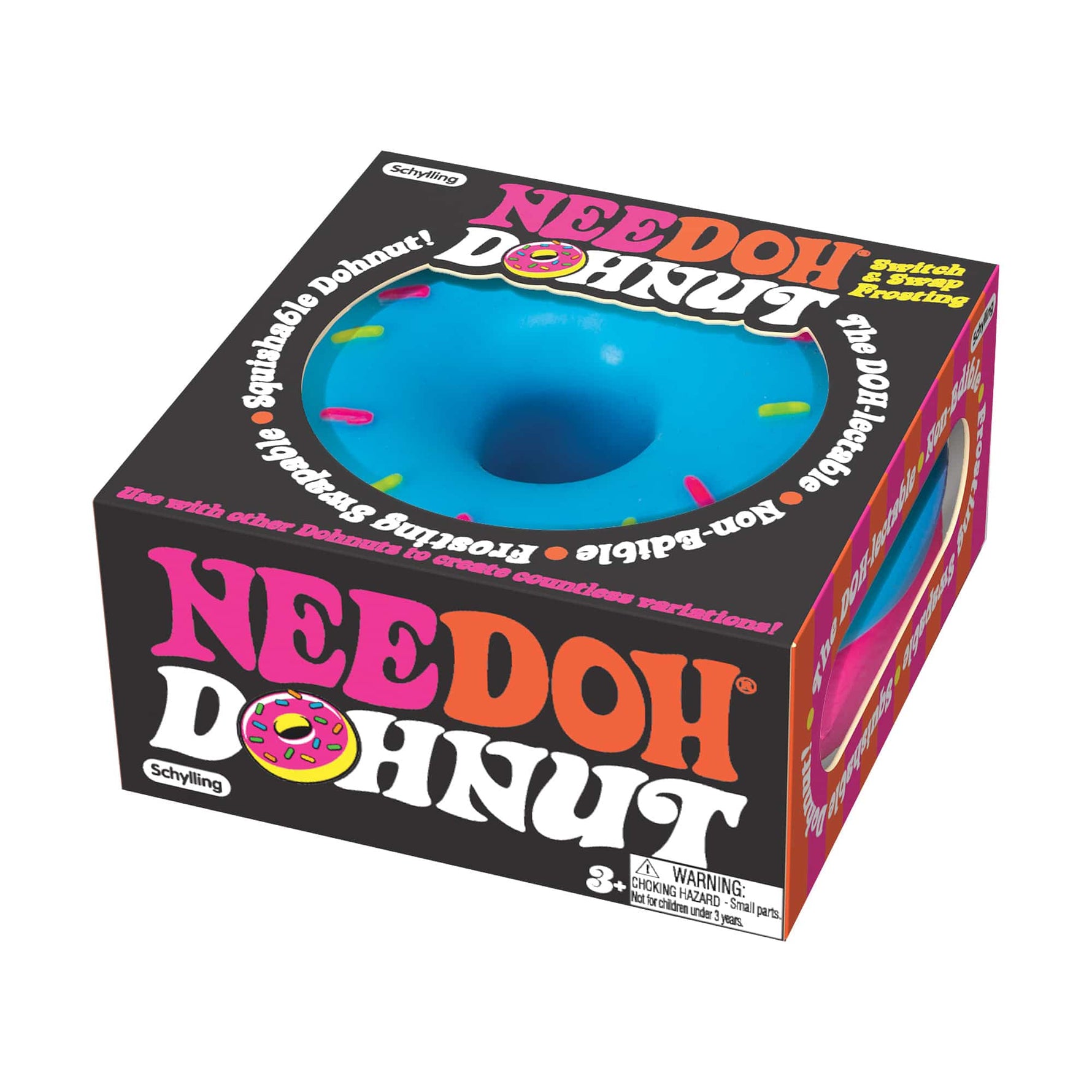 The NeeDoh Dohnut in its product package.