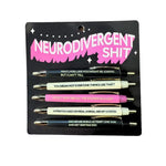 Neurodivergent Shit Pen Set, 5 pc.