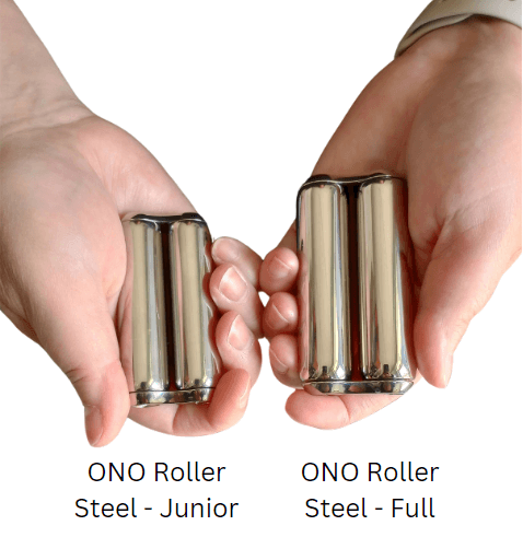 A side-by-side comparison of the ONO Roller Steel - Junior and the ONO Roller Steel - Full.