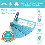 A list of benefits for the Let's Talk Portable Conversation Cards.