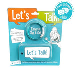 The product package for Let's Talk Portable Conversation Cards.