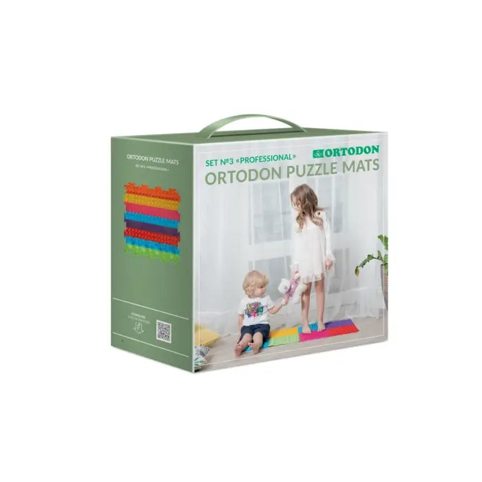 The product package for the Ortodon Rainbow Sensory Massage Puzzle Mats.