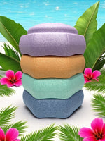 The 4 Piece Pastel Rainbow Stepping Stone Set.