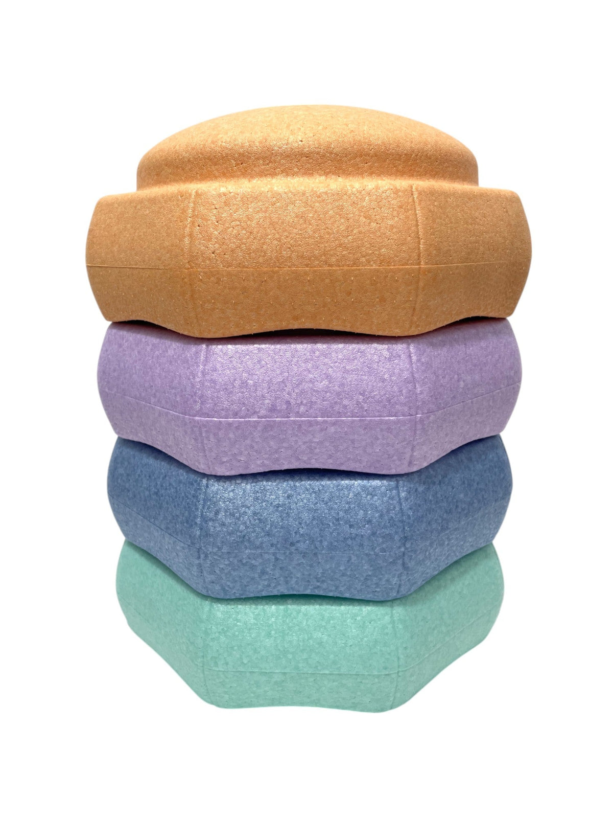 The 4 Piece Pastel Rainbow Stepping Stone Set.