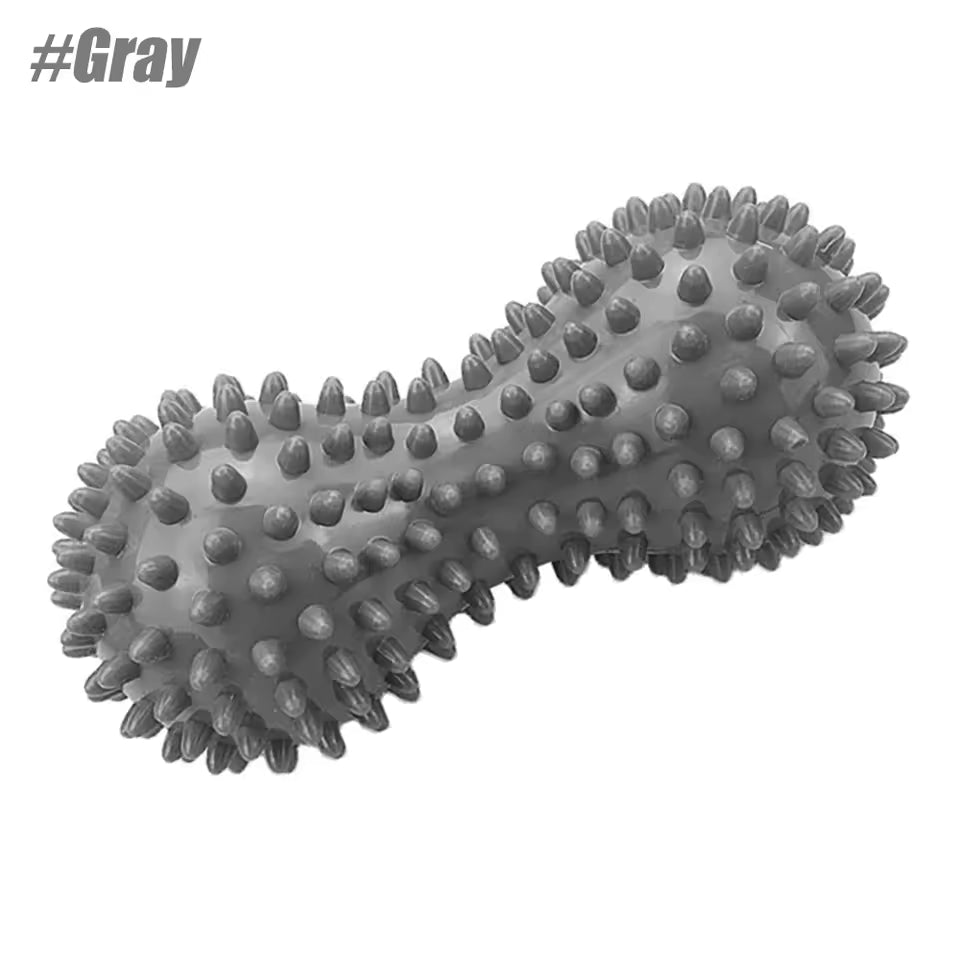 The Peanut Double-Headed Massage Roller Ball - Gray.