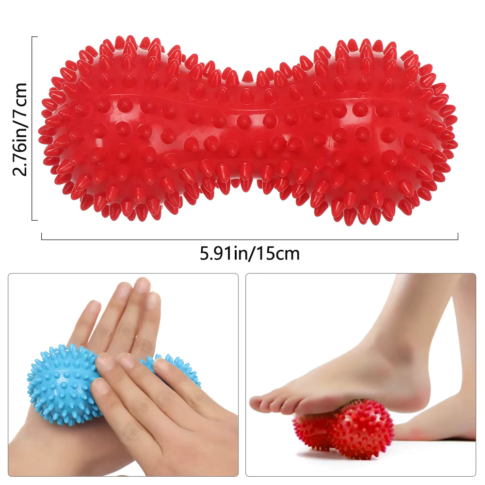 The dimensions for the Peanut Double Headed Massage Roller.