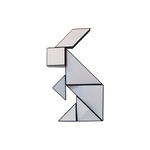 The Pickagram Magnetic 3D Art Puzzle - Panda shaped like a bunny.