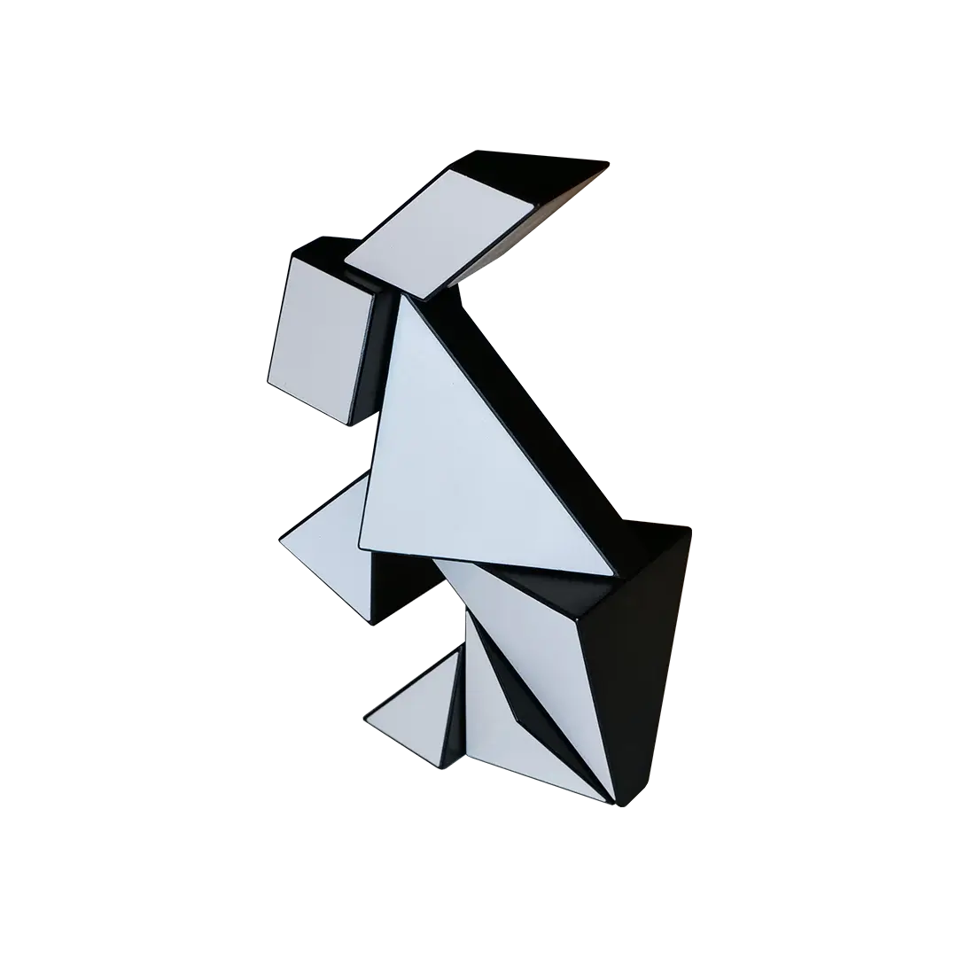 A sleightly different view of the Pickagram Magnetic 3D Art Puzzle - Panda shaped like a bunny.