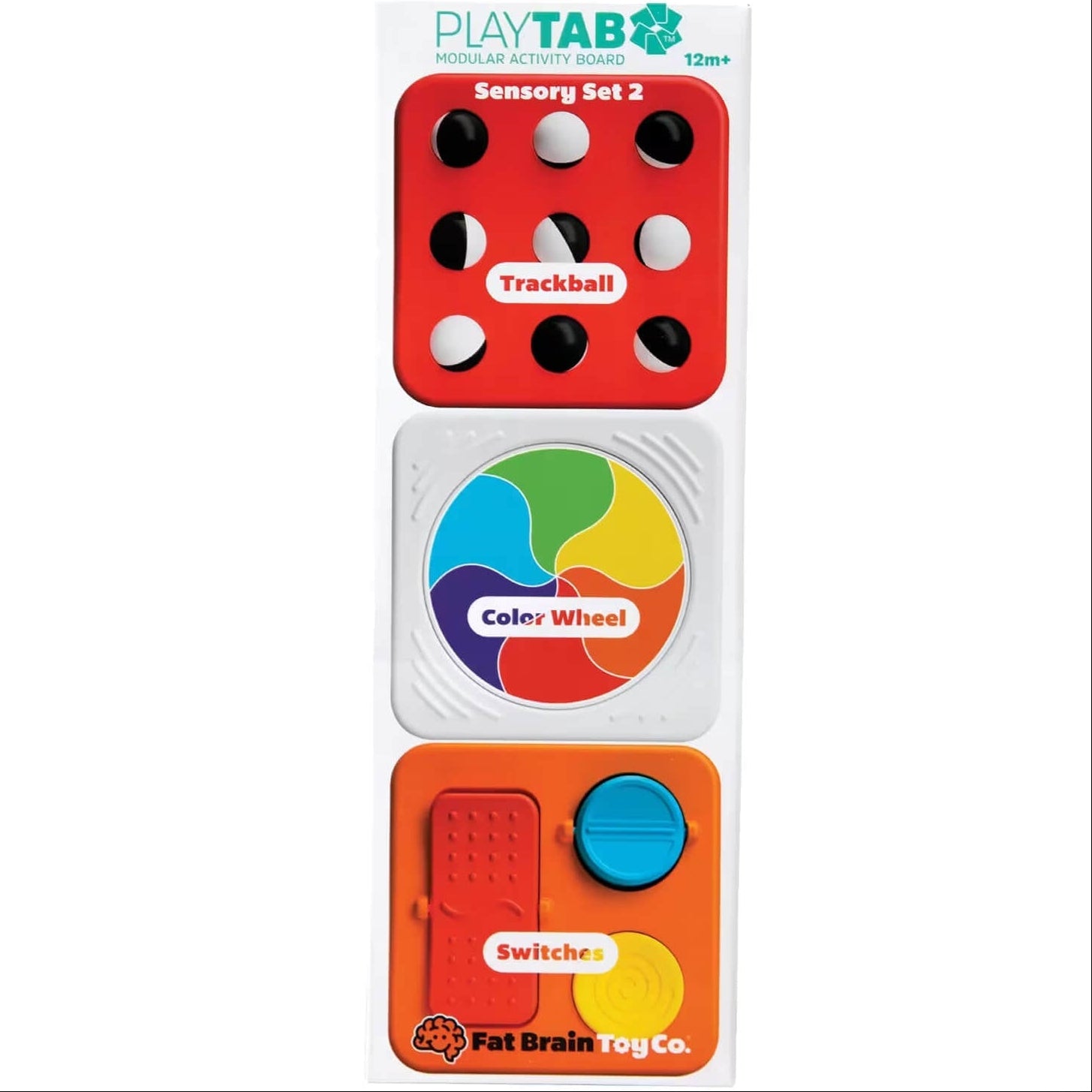 PlayTab Tiles 3-Pack: Twist, Switch & Color Pop Sensory Set.