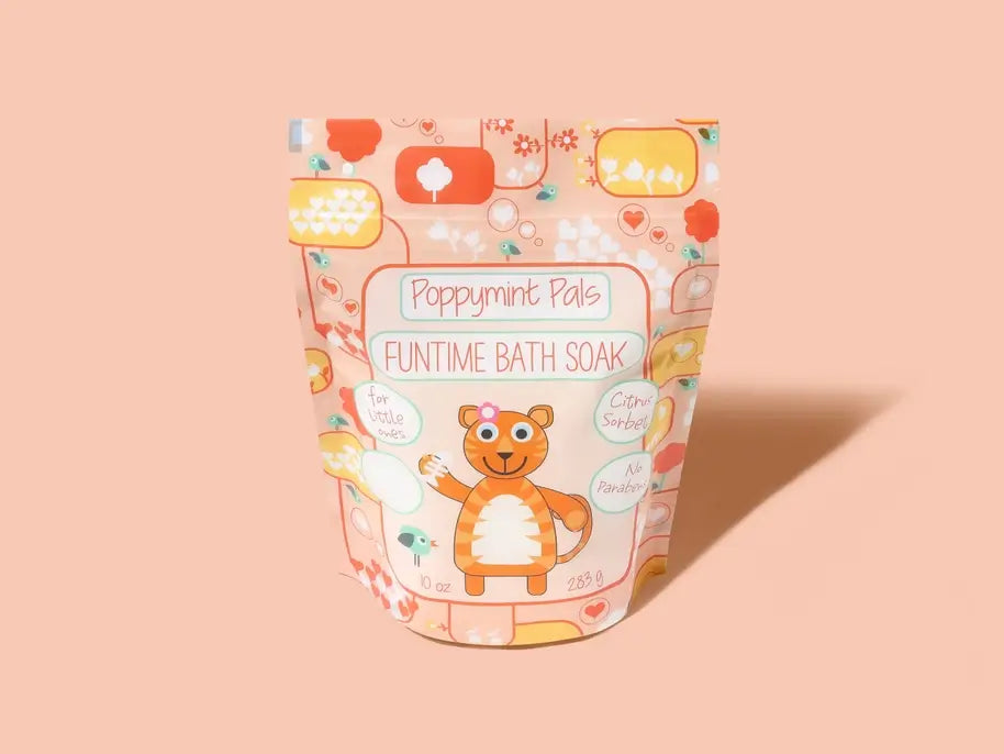 Poppymint Pals Funtime Bath Soak - Citrus Sorbet, 10 oz.