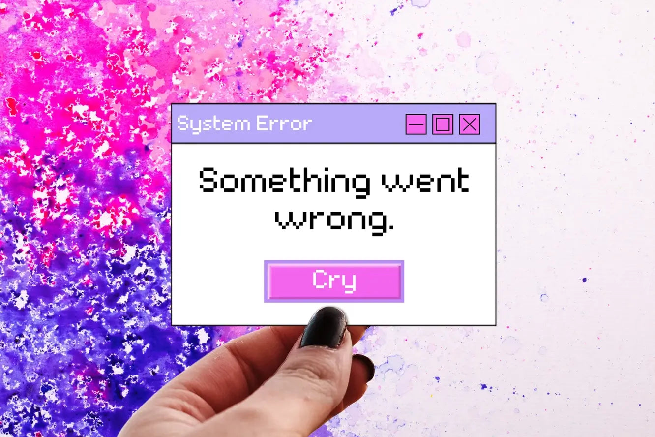 System Issue Sticker System Error: Something Went Wrong 3