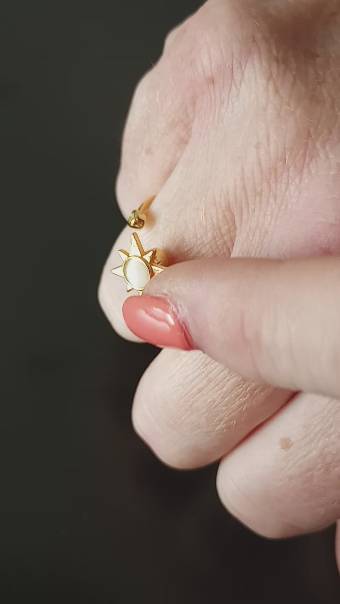 Star Sterling Silver Fidget Ring in Solid Copper