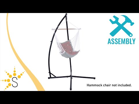X-Base Powder-Coated Steel Hanging Chair Stand - 82"