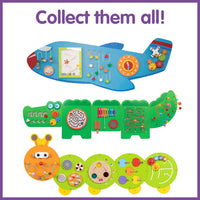 An infographic that reads: Collect Them All! It shows three different kinds of Activity Wall Panels.