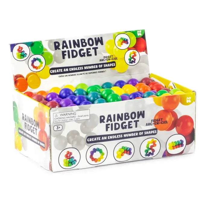 Rainbow Shapeable Fidget Balls.