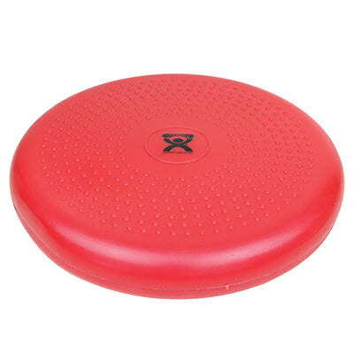 The red Inflatable Balance Disc.