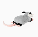 The backside of the 3 lb Weighted Opossum Plush.