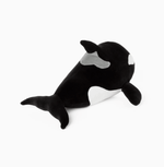 The backside of the 3 lb Weighted Orca Plush.