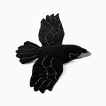 The side profile of the Weighted Raven 2.3 LB Plush.