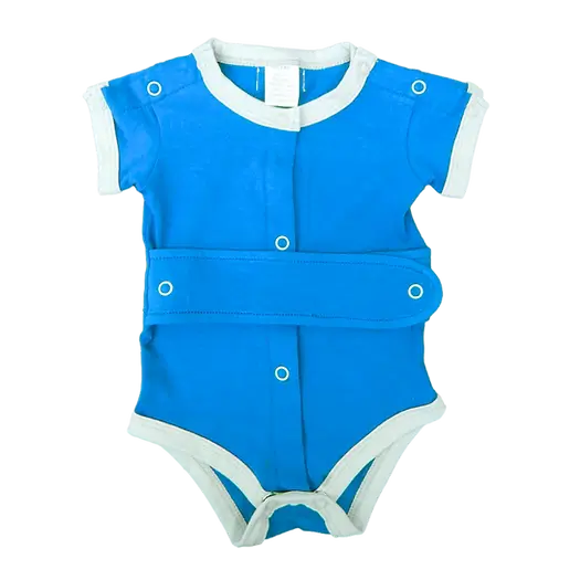 Blue Kozie Medical and G-Tube One-piece Bodysuit - The Charlie.