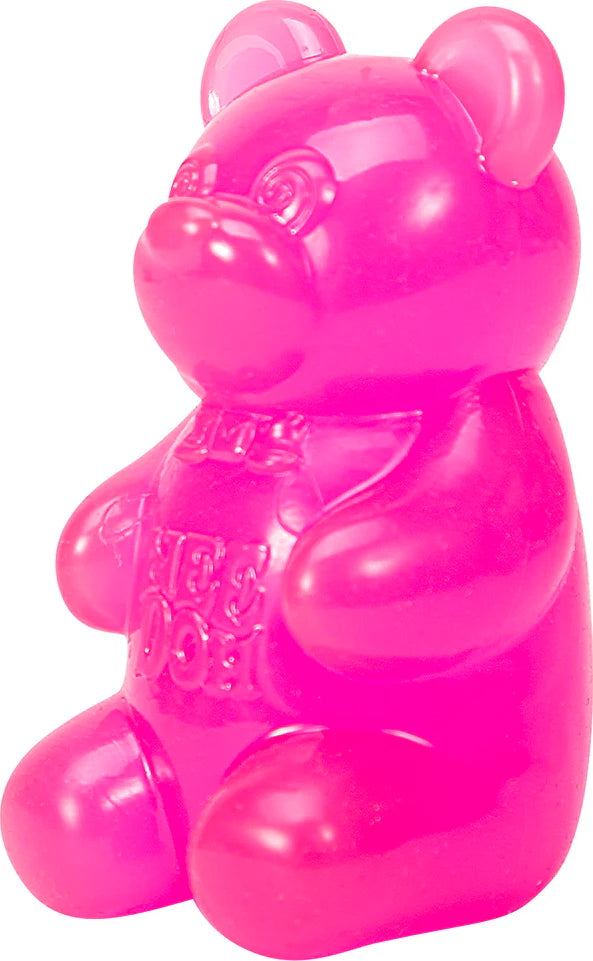 The pink Nee Doh Gummy Bear.