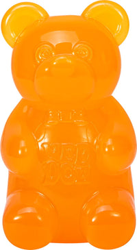 The orange Nee Doh Gummy Bear.