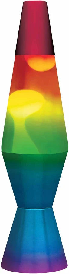 14.5" LAVA Lamp - Rainbow White/Clear/Tricolor.